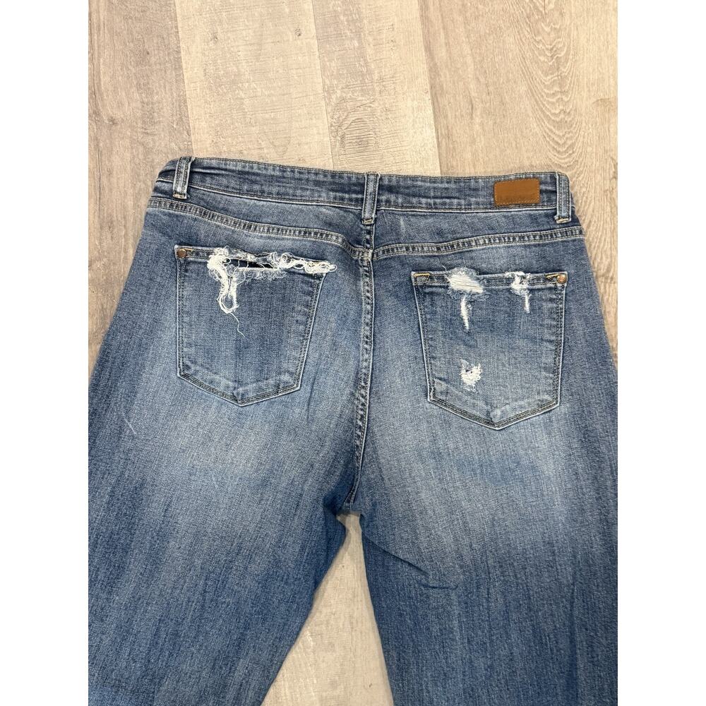 Judy Blue Jeans Womens 15 Distressed Boyfriend Fit Denim Ripped Grunge Pants - Picture 10 of 14